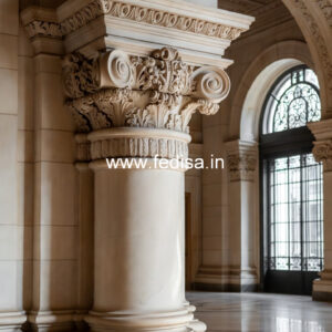 Marble Column Design for Living Room