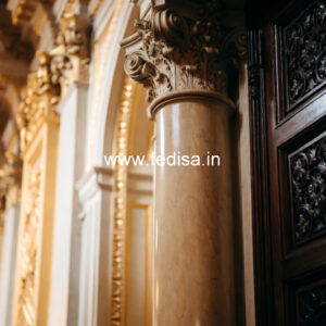 Marble Pillar Design for Office Entrance