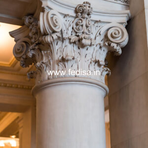 Marble Pillar Design with Carving Work