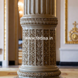 Marble Pillar Design for Hotel Entrance