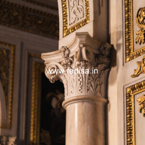 Marble Pillar Design with Engraving Work