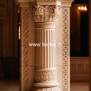 Marble Pillar Design for Lobby Area