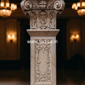 Marble Pillar Design with Artistic Work