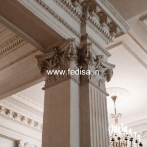 Marble Pillar Design with Lighting