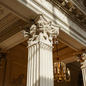Square Marble Pillar Design for House