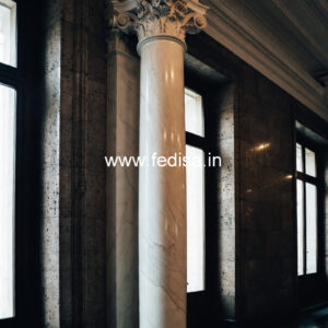 Marble Pillar Design for Duplex House
