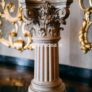 Marble Pillar Design for Wedding Hall