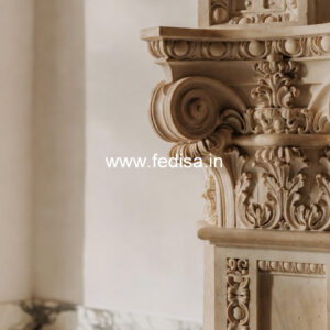 Marble Pillar Design with Artistic Work