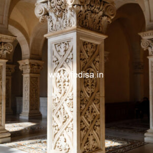 Marble Pillar Design for Stylish Entrance