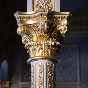 Marble Pillar Design for Luxury Entry