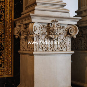 Marble Pillar Design for Lobby Area