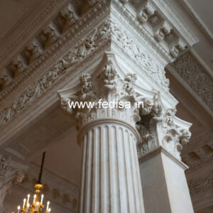 Marble Pillar Design for Grand Entrance