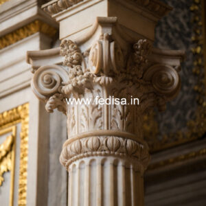 Marble Pillar Design for Luxury Entrance