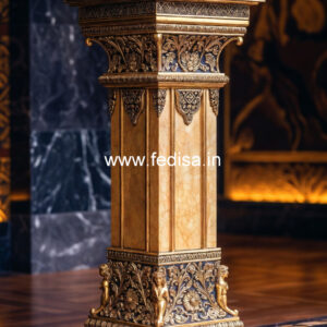 Marble Column Design for Living Room
