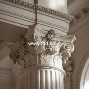 Marble Pillar Design with Stone Finish