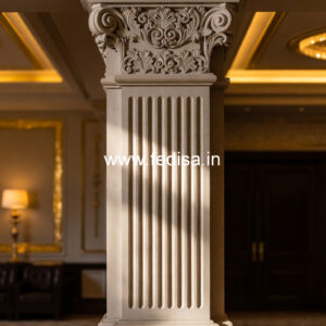 Marble Pillar Design for Duplex House