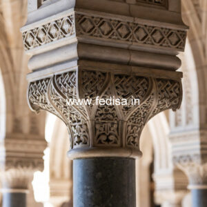 Marble Pillar Design for Wedding Hall