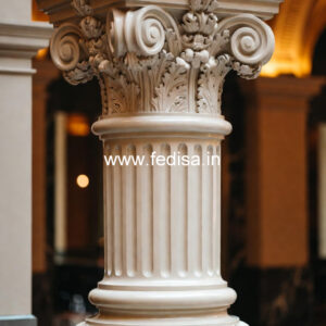 Marble Pillar Design with Decorative Patterns