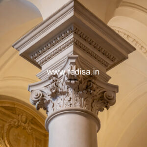 Marble Pillar Design with Artistic Work