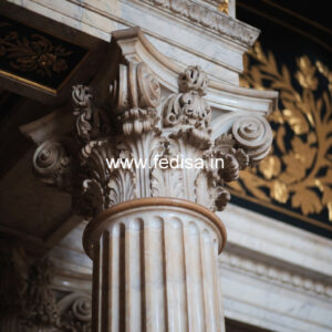 Marble Pillar Design for Grand Entrance