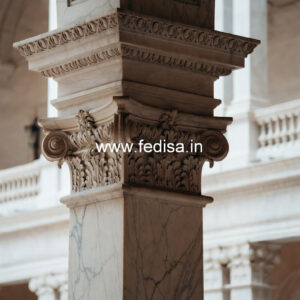 Marble Pillar Design for Rich Exterior