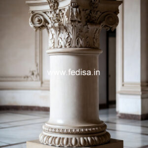 Marble Pillar Design with Royal Carving