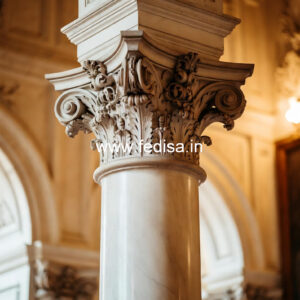 Marble Pillar Design for Elegant Entry