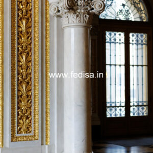 Marble Pillar Design with Artistic Finish