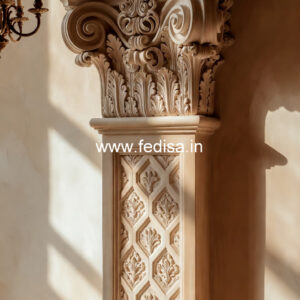 Marble Pillar Design for Elegant Front