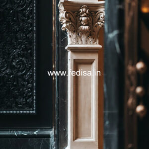 Marble Pillar Design with Unique Finish