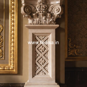 Luxury Marble Pillar Design for Home Entrance
