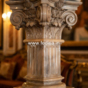 Marble Column Design for Living Room