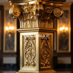 Marble Pillar Design with LED Lights