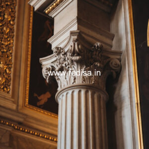 Marble Pillar Design for Wedding Hall