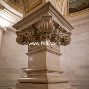 Marble Pillar Design for Lobby Area