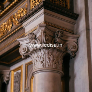 Marble Pillar Design for Temple Entrance