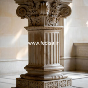 Marble Pillar Design for Stylish Entrance