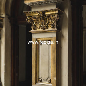 Marble Column Design for Living Room