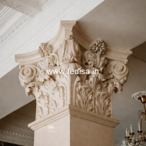 Marble Pillar Design with Lighting