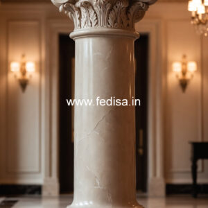 Marble Pillar Design with Stone Finish