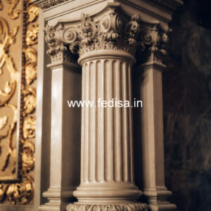 Marble Pillar Design for Front Porch