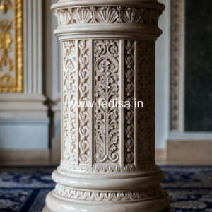 Marble Pillar Design for Luxury Entrance