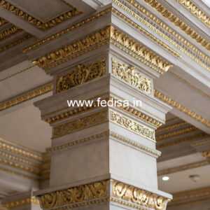 Marble Pillar Design with Classic Finish