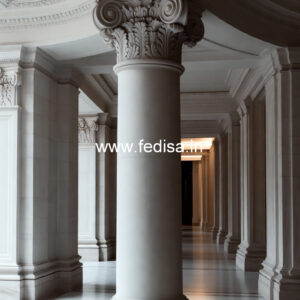 Marble Pillar Design with Royal Carving