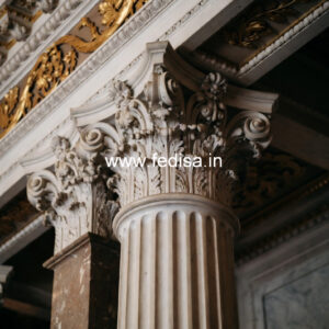 Marble Pillar Design for Luxury Entry