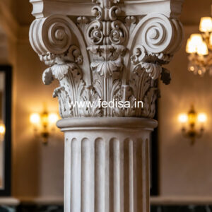 Marble Pillar Design with Classic Style