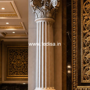 Marble Pillar Design with Unique Finish