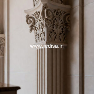 Marble Column Design for Living Room