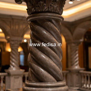 Square Marble Pillar Design for House