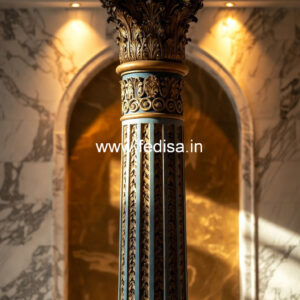 Marble Pillar Design with LED Lights